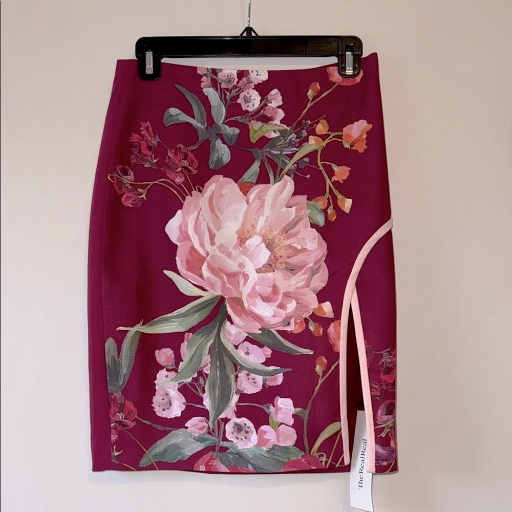 Ted Baker Magenta Floral Pencil Skirt